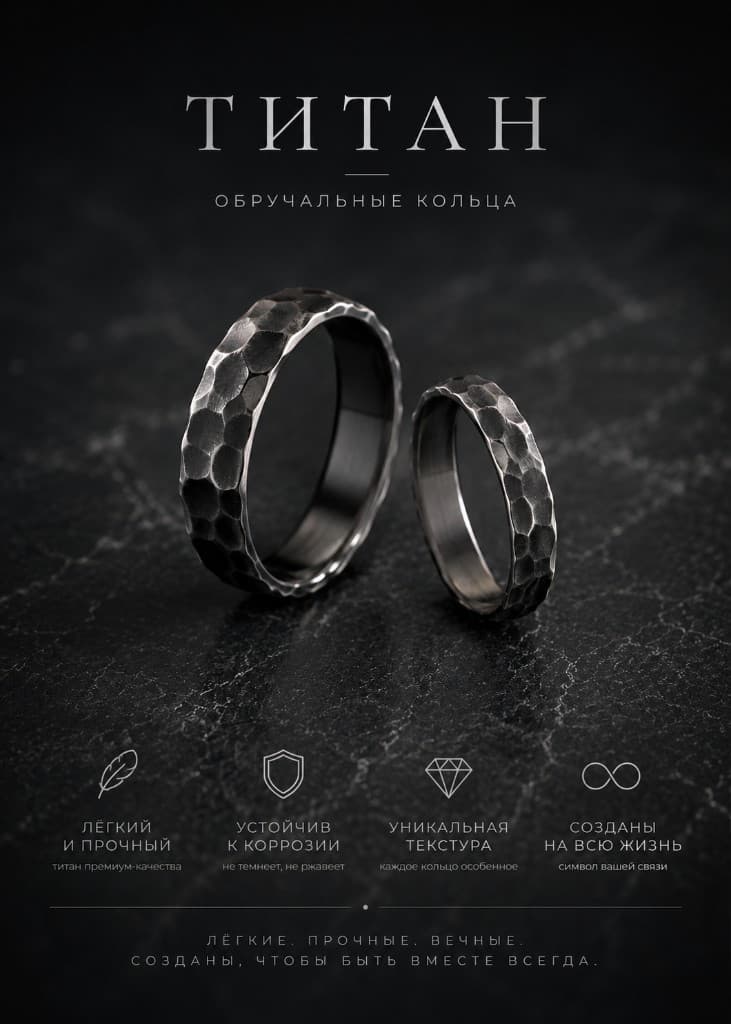 Титан - обручальные кольца